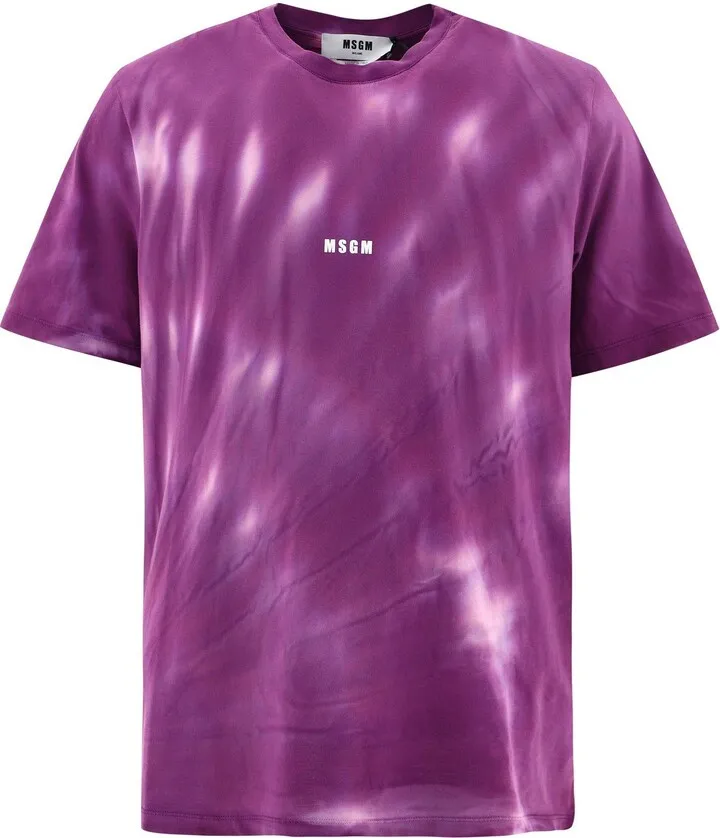 Logo Printed Tie-dye T-shirt