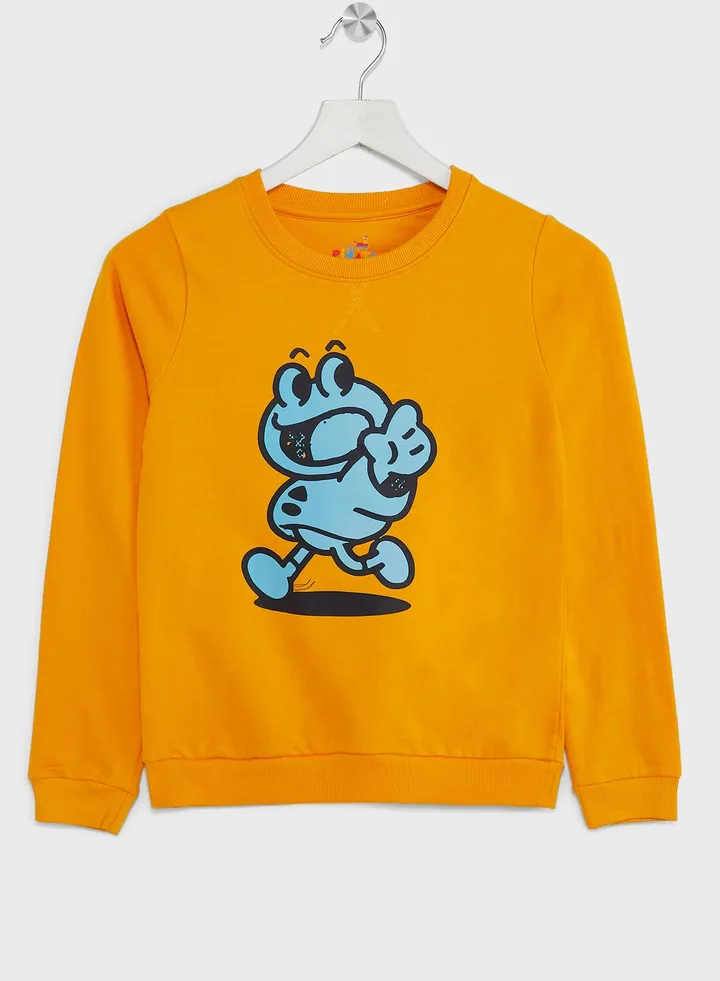Girls Casual Printed Sweatshirt