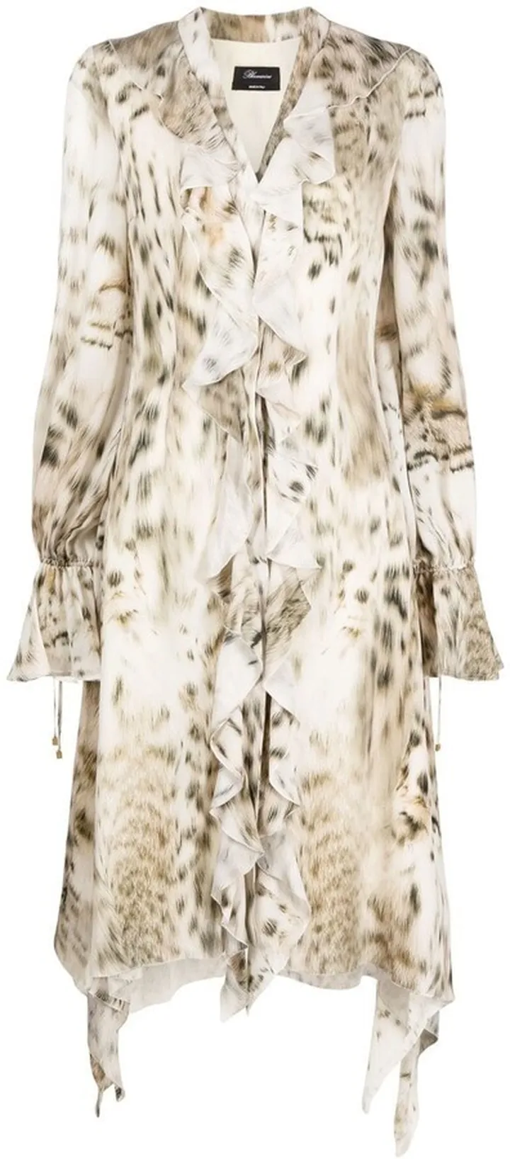 Animal-Print Silk Dress