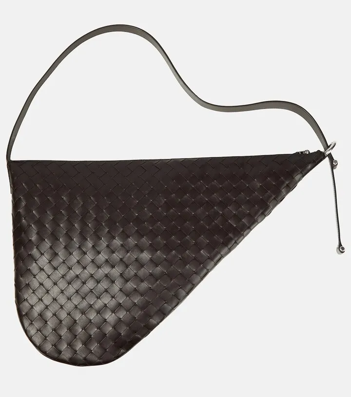 Virgule leather shoulder bag