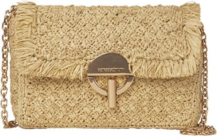 Mini Moon Bag in Raffia