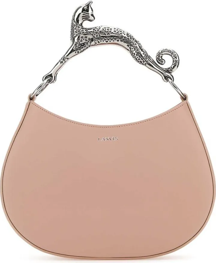 Lanvin Sculpted Handle Logo Detailed Tote Bag