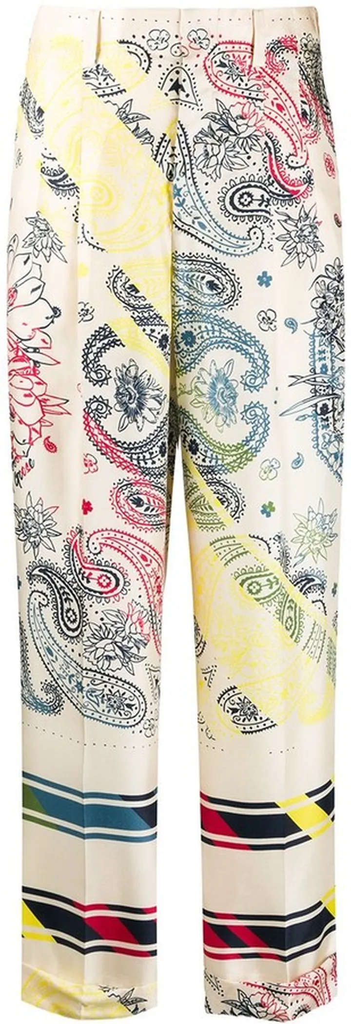 Paisley Print Straight Leg Trousers