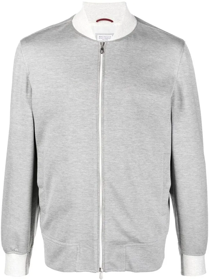Long-Sleeve Jersey Bomber Jacket