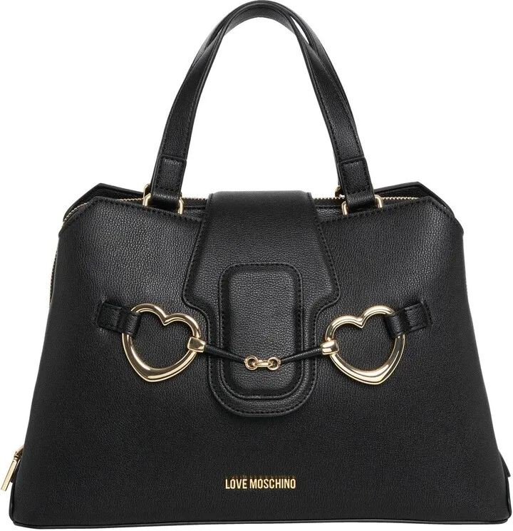 Logo Plaque Top Handle Tote Bag