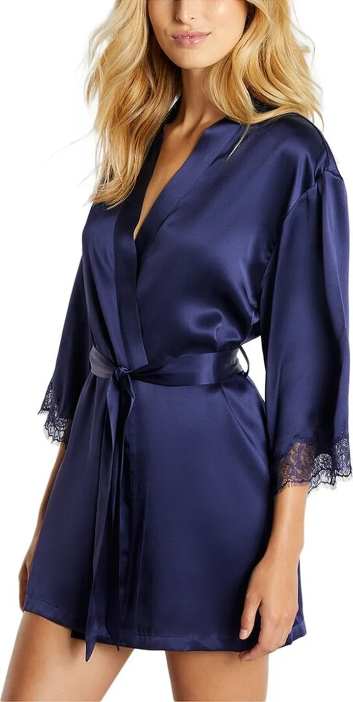 Journelle Charlotte Silk Short Robe