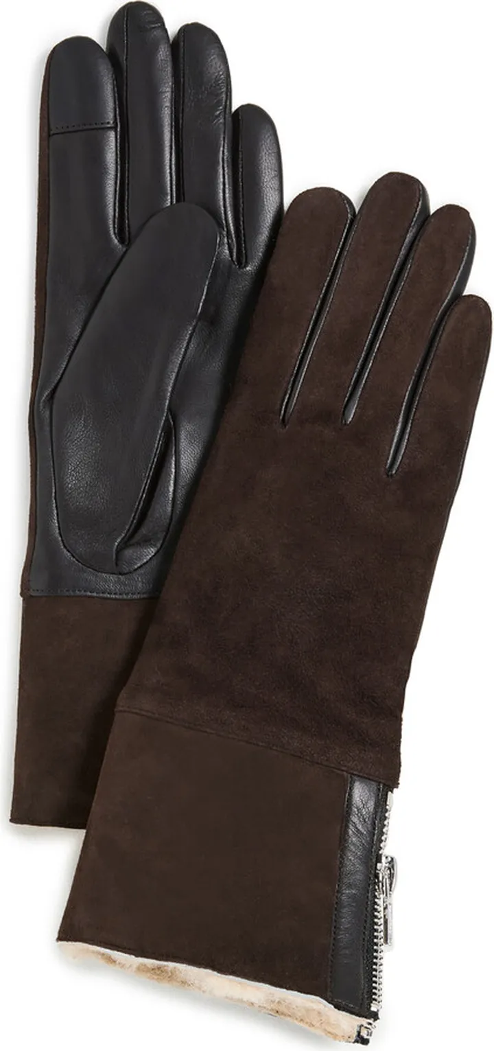 Carolina Amato Trisha In Dark Brown Gloves