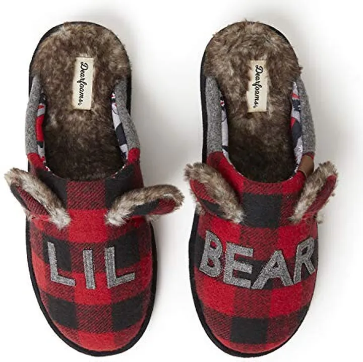 Dearfoams unisex adult Grand Bear Slipper