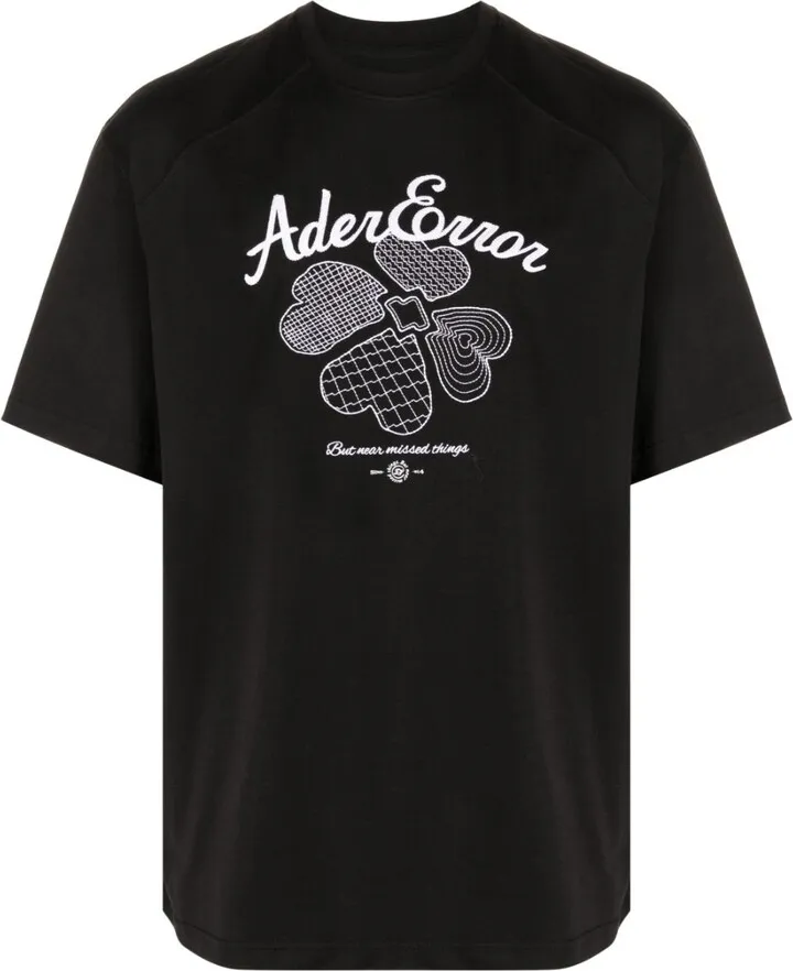 embroidered-logo cotton-blend T-shirt