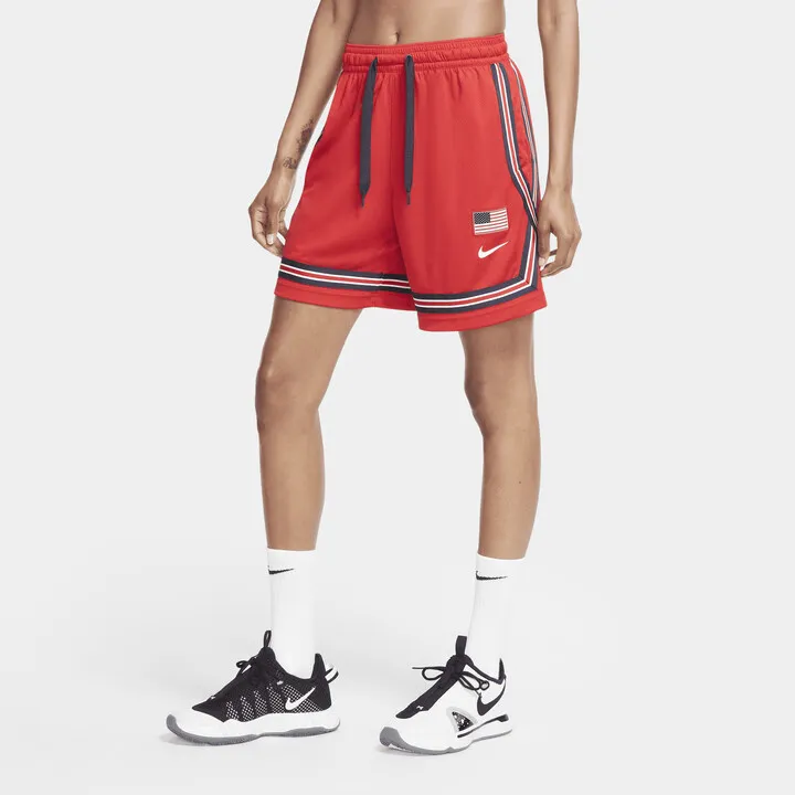 USA Nike Women's Basketball Shorts in Red