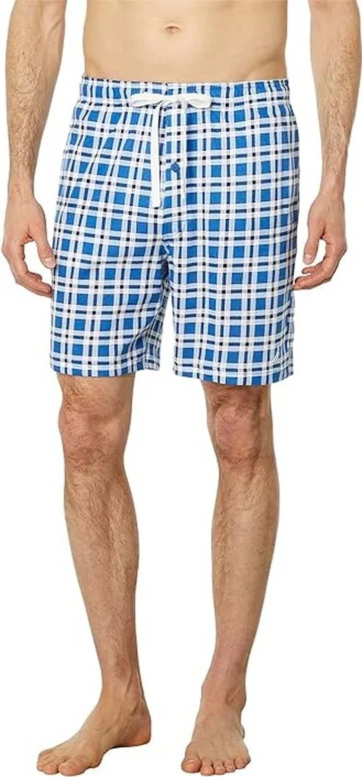 Nautica Plaid Sleep Shorts (Windsurf Blue) Men's Shorts