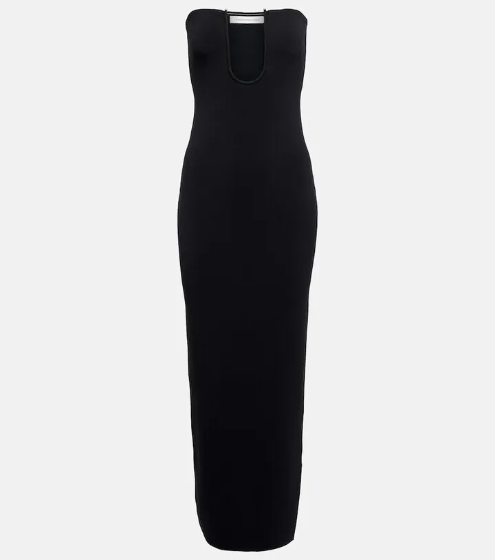 Ribbed-knit bodycon maxi dress