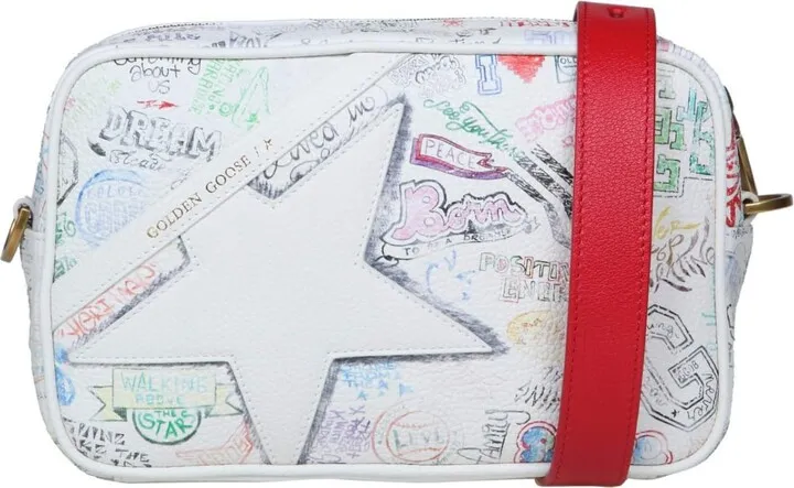 Star Shoulder Strap In Multicolor Leather