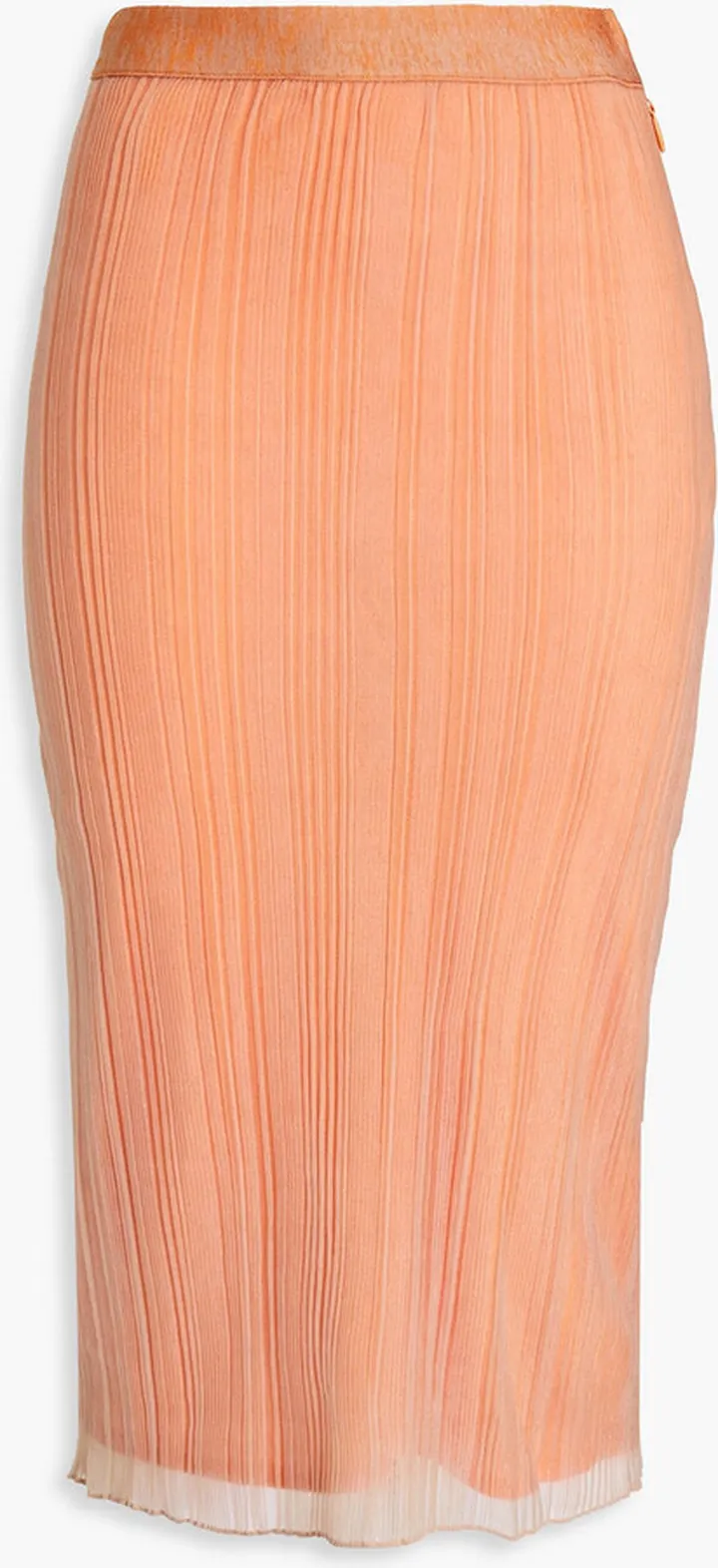 Ribbed-knit midi skirt