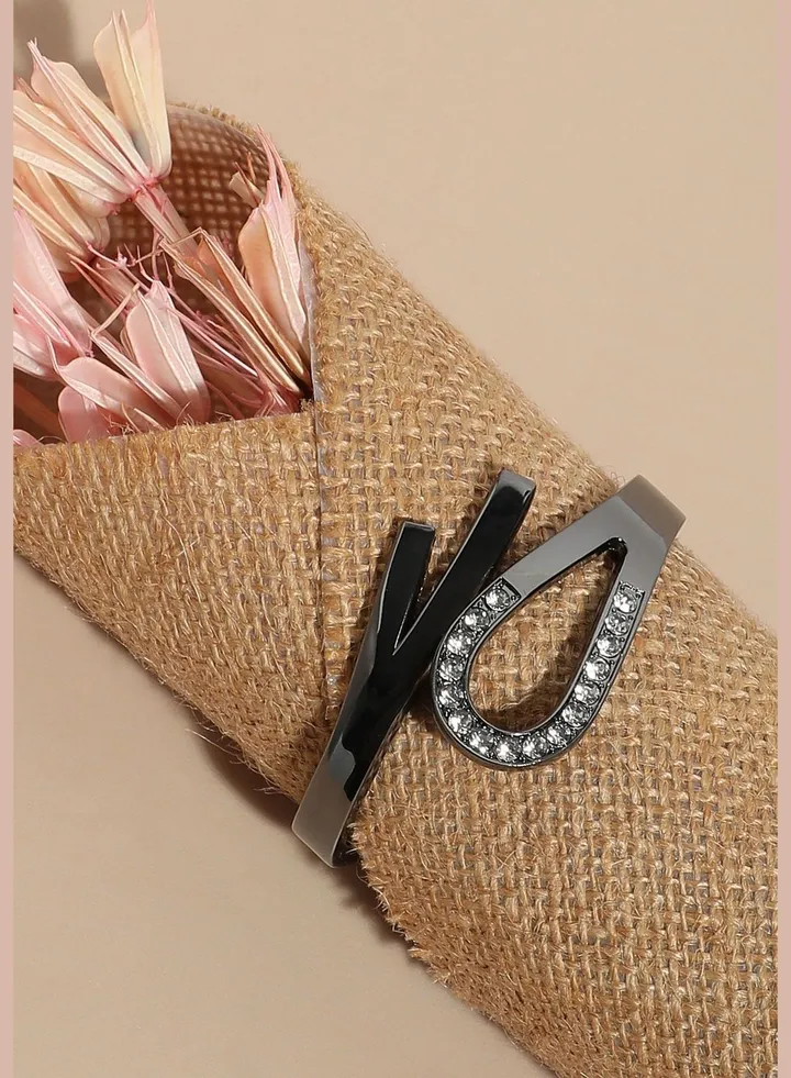 Silver Plated Designer Stone Party Wear Bracelet For Women