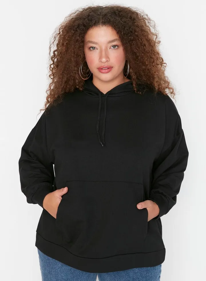 Pocket Detail Knitted Hoodie
