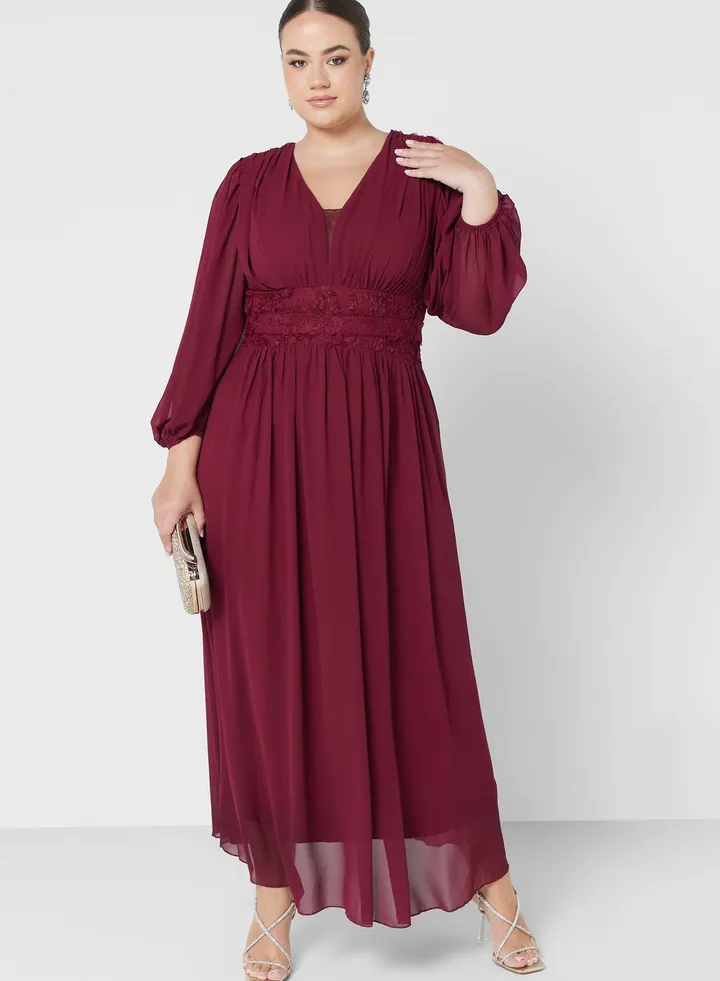 Puff Sleeve A-Line Dress