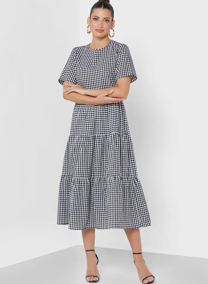 Printed Tiered Dress