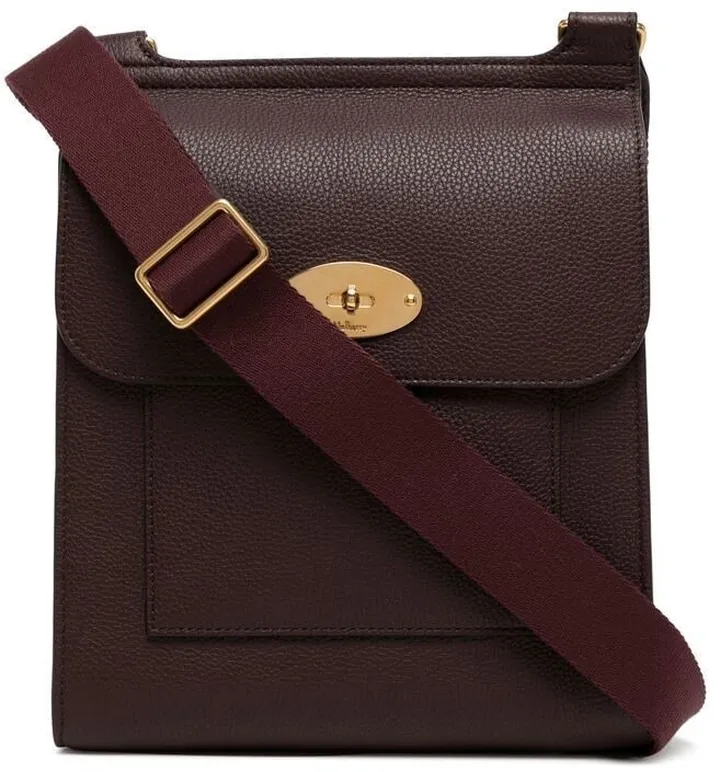 Foldover Leather Shoulder Bag