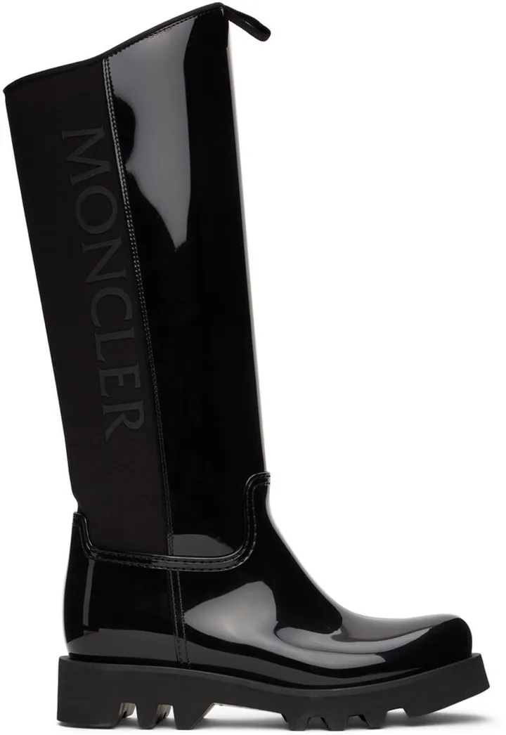 Moncler Black Gilla Rain Boots