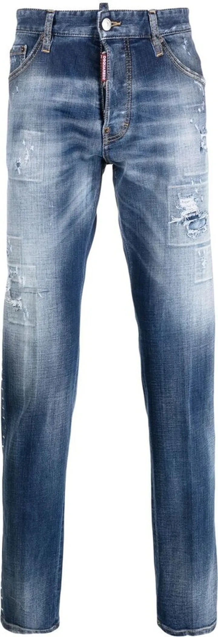 Distressed Slim-Fit Jeans