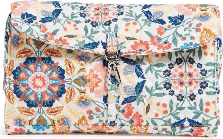 Vera Bradley Women's Recycled Cotton Roll-Up Tech Organizer Enchanted Mandala