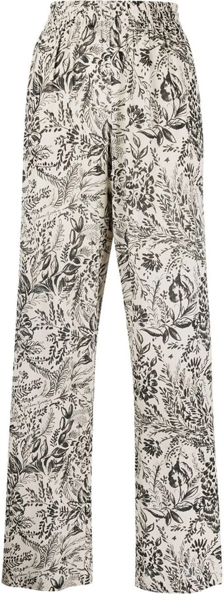 Floral-Print Straight-Leg Trousers