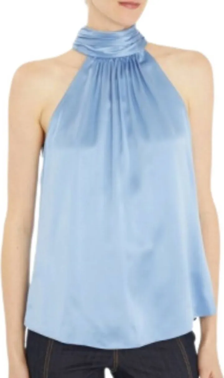 Karla Halter Top in Deja Blue