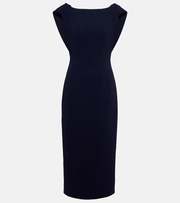 Maliya crepe midi dress