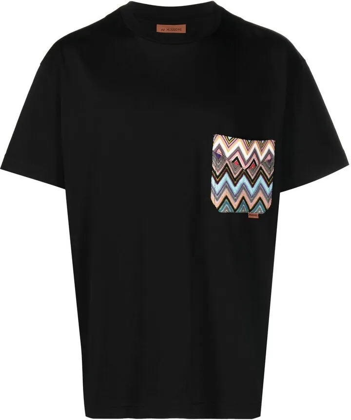 contrast-pocket T-shirt