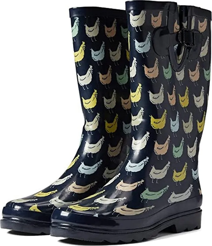 Western Chief Printed Tall Rain Boot (Funky Flock) Women's Rain Boots