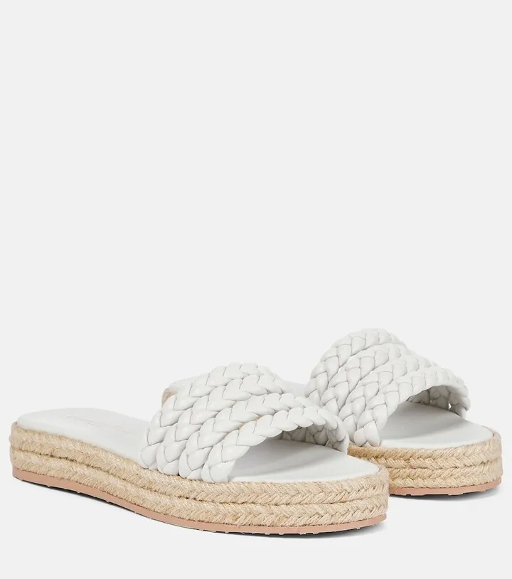 Marbella leather slides