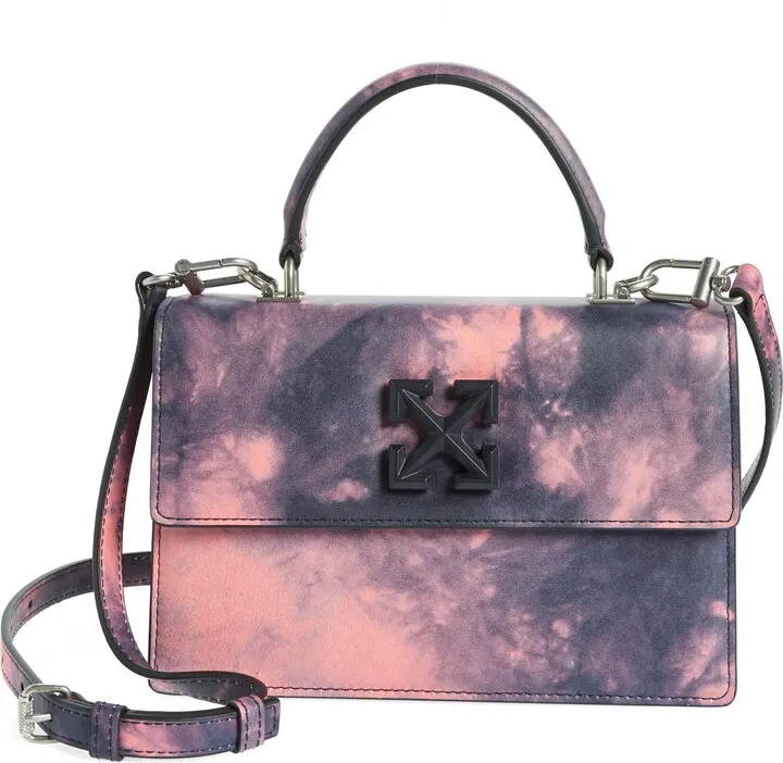 Jitney Logo Leather Handbag