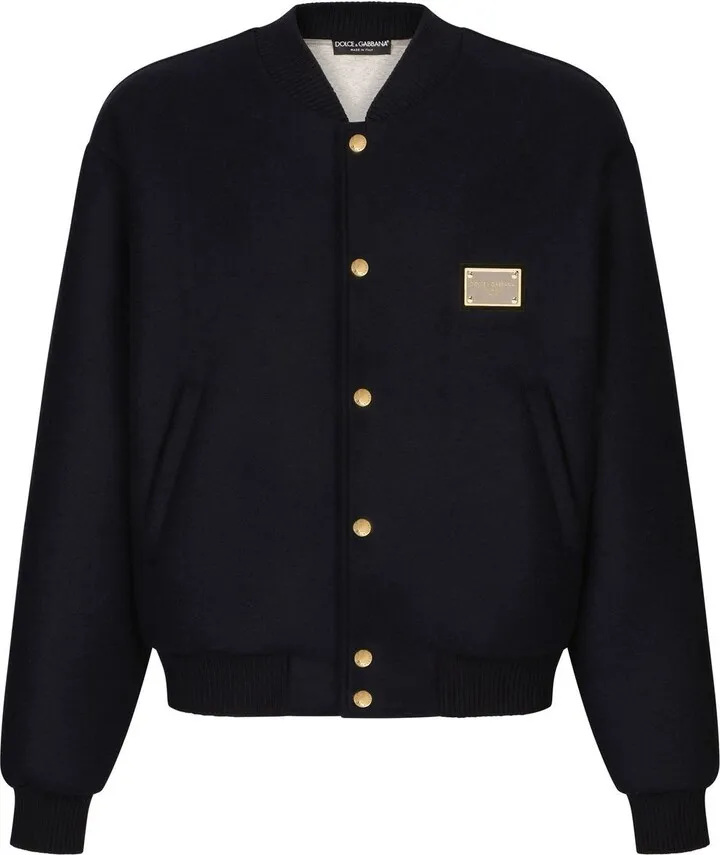 Felted Wool-Blend Bomber Jacket