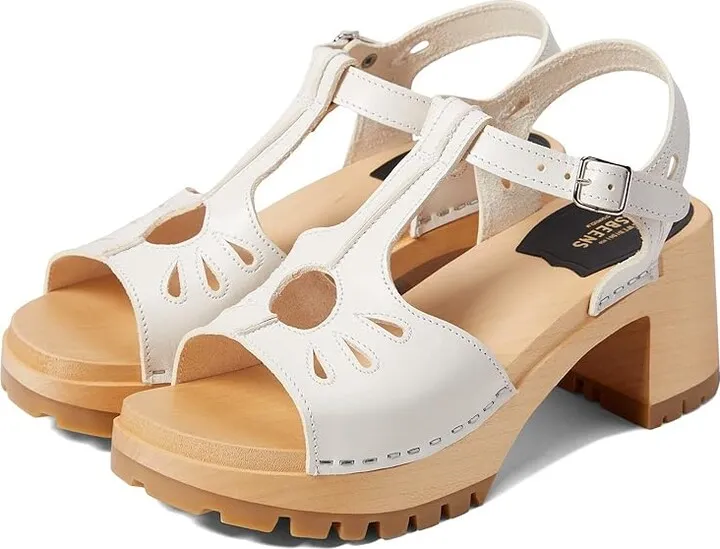 Swedish Hasbeens Dr. Clog (White) Women's Clog Shoes