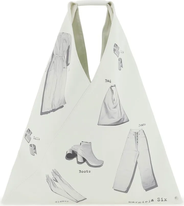 Faux Leather Japanese Bag With Ready-made Print