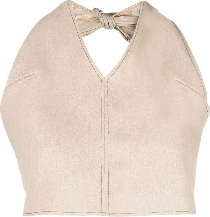 Dart-Detail Halterneck Top
