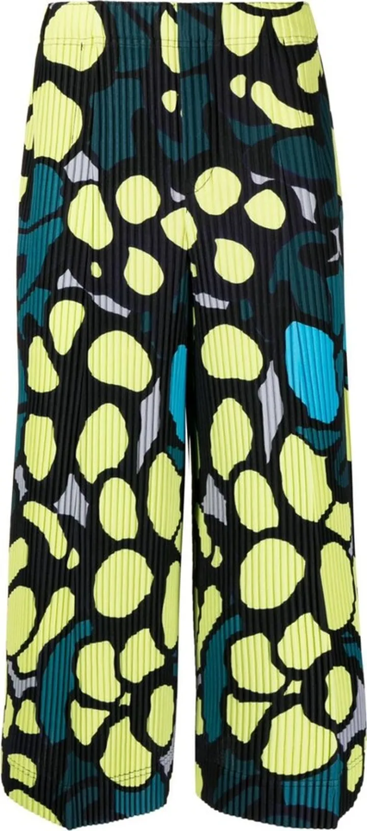 Cropped Graphic-Print Trousers