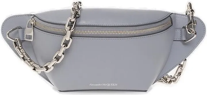 Alexander McQueen Logo Printed Biker Belt Bag