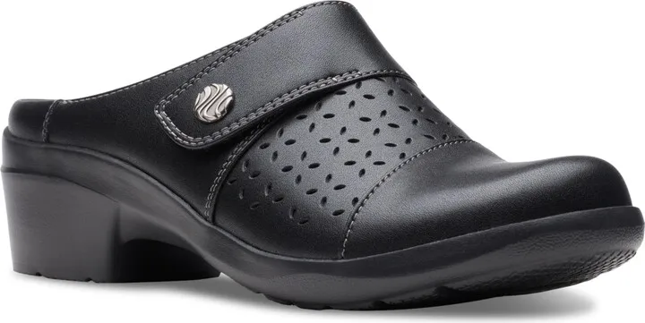 Clarks Women's Angie Maye Perfed Strapped Comfort Clogs Women's Shoes