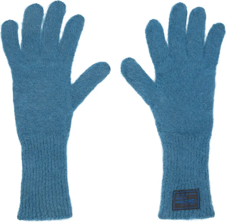 Raf Simons Blue Brushed Gloves