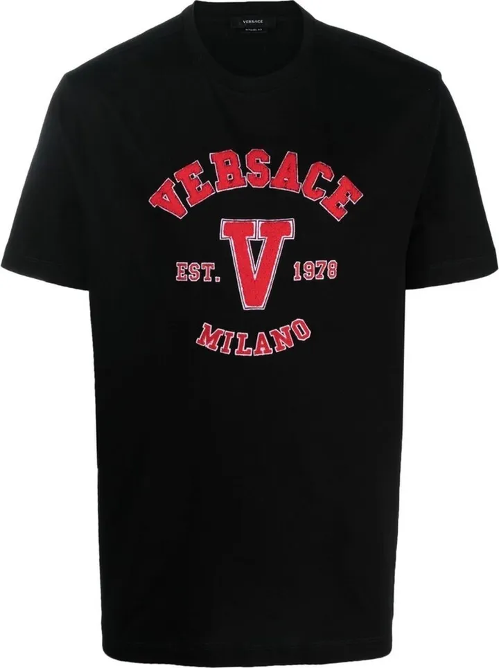 Black Logo Appliqué T-Shirt