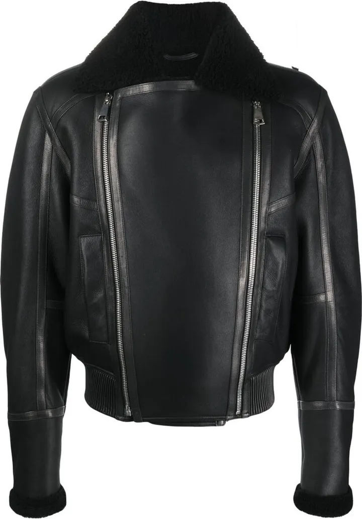 Shearling-Lined Leather Jacket