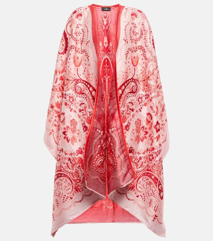 Jacqard cape