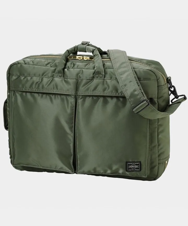Porter Tanker 3way Briefcase in Olive