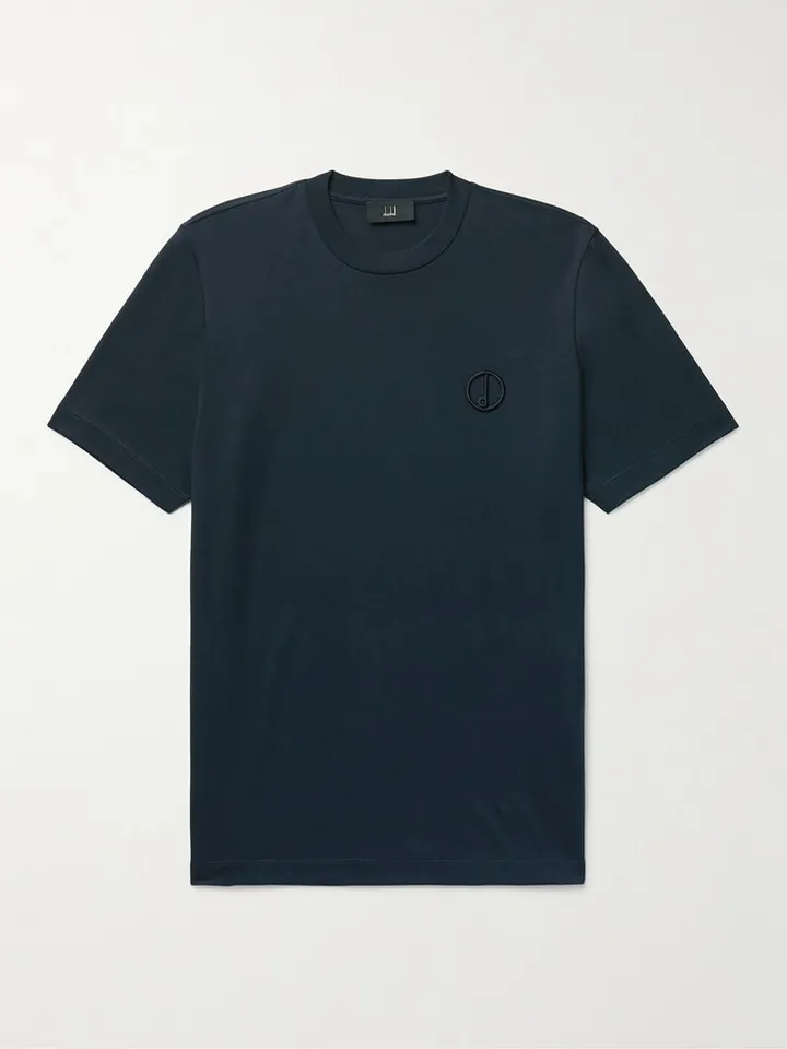 Slim-Fit Logo-Embroidered Cotton-Jersey T-Shirt