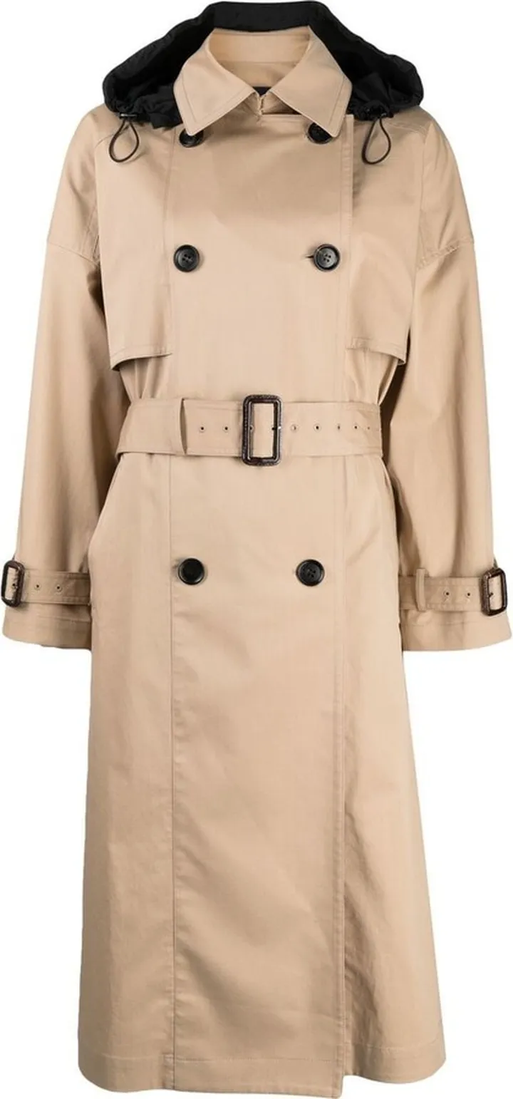 Hooded Belted Trench Coat