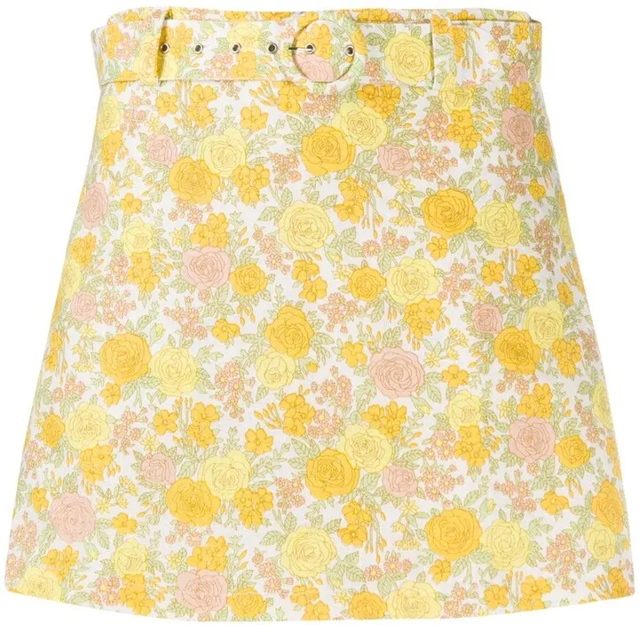 Floral Print Belted Shorts