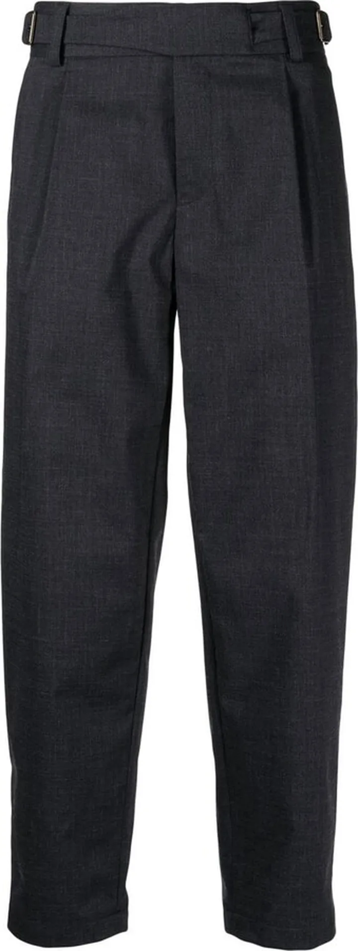 Cropped Tapered Suit Trousers
