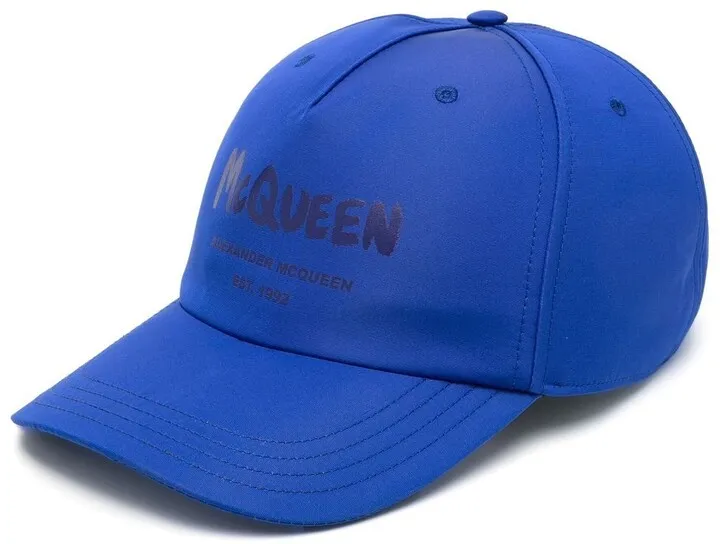Graffiti-print baseball cap